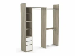 New Vestidor Abierto Swing, 3 cajones roble/ Armario Abierto, Vestidor