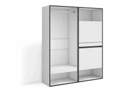 Skraut Home Vestidor abierto, 120x35x145cm, Dormitorio, habitación, Zapatero,