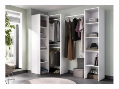 Online Vestidor de rincón Luz color 226cm (ancho) 79.4 cm (fondo) 185 cm (alto) Armario Abierto, Vestidor