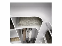 Online Vestidor de rincón Siles con cortina y cajones acabado , 205cm(alto) 234cm(ancho) 1 Blanco