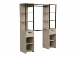Vestidor Gary 2 Columnas Estilo Industrial Roble Kronberg/ 160x200 cm