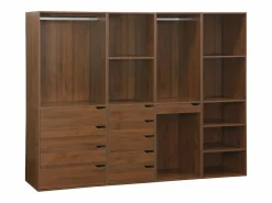 Sweeek Vestidor módulo de 4 elementos nogal