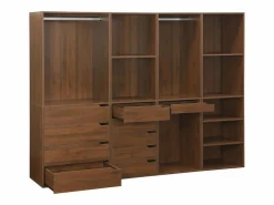 Sweeek Vestidor módulo de 4 elementos nogal