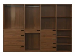Sweeek Vestidor módulo de 4 elementos nogal