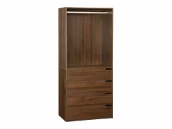 Sweeek Vestidor módulo de 4 elementos nogal