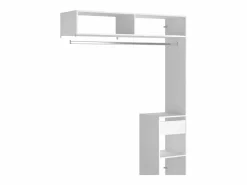 Vestidor Modular Abierto Custom Modulo F 4 Estantes y Barra 104X204 cm