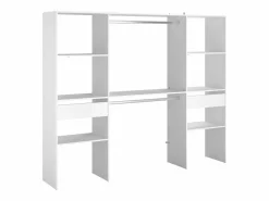 Clearance Vestidor Modular Abierto Custom con Módulo D 6 Estantes 2 Cajones 220x180 Blanco