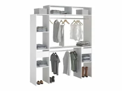 Sale Vestidor Modular Abierto Custom Módulo C+F 7 Estantes 2 Cajones 178x203 Blanco