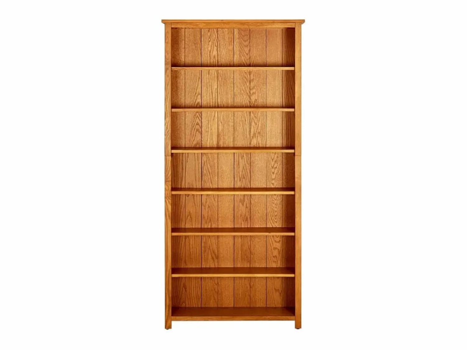 vidaxl vidaX Estantería de 7 niveles de madera maciza de roble 90x22,5x200 cm
