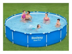 Bestway VidaXL Piscina desmontable Steel Pro 8680L + bomba + cartucho Ø396x84 cm