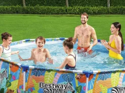 Hot VidaXL Piscina desmontable Steel Pro redonda Ø305x66 cm Piscina Tubular