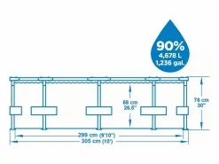Bestway VidaXL Piscina desmontable Steel Pro Max 4678L Ø305x76 cm