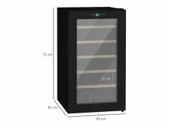 Clearance Homcom Vinoteca 65L 24 botellas 5-20ºC G 75 cm Negro