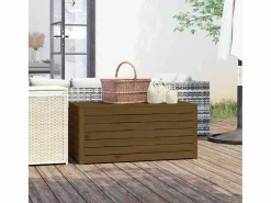 Garden Furniture Violeta Baúl de jardín madera maciza pino marrón miel 101x50,5x46,5 cm