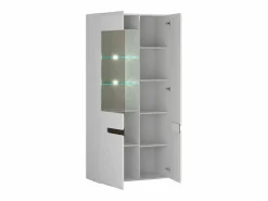 Best Vitrina 2 puertas con LED Darrel lacado y Madera Vitrina Para Vajilla