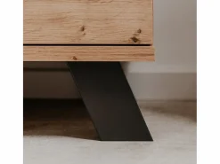 Discount Calicosy Vitrina 2 Puertas y 2 Cajones Decoración Roble L92 cm - Lublin Marru00f3n