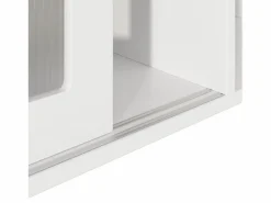 Discount Vitrina blanca - Mueble de comedor con 5 puertas y 1 cajón - estantes regulables y luces LED Vitrina