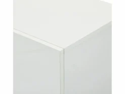 Discount Vitrina blanca - Vitrina con 2 puertas y luces LED - almacenaje abierto - para salón y dormitorio Vitrina