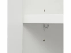 Hauss Spole Vitrina con 16 luces LED de colores, 2 cajones y 2 puertas, blanca.