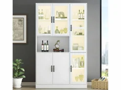 ModernLuxe Vitrina con iluminación LED - estantes con 6 puertas - Al. 200 cm -