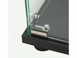 Sale Vitrina de cristal - mueble expositor para colecciones con iluminación LED - 1 puerta y 4 estantes - vitrina para figuras Vitrina