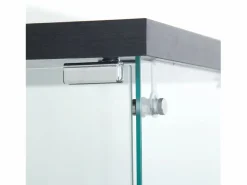 Hot Vitrina de cristal con soporte, LED, 2 puertas con cerradura, 4 compartimentos, para colecciones y decoración Vitrina