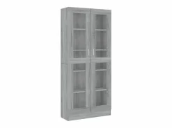 Clicnbuy Vitrina de madera contrachapada sonoma 82,5x30,5x185,5 cm