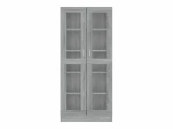 Clicnbuy Vitrina de madera contrachapada sonoma 82,5x30,5x185,5 cm