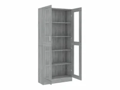 Clicnbuy Vitrina de madera contrachapada sonoma 82,5x30,5x185,5 cm