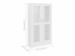 vidaxl Vitrina de madera contrachapada 82,5x30,5x150 cm