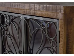 Clearance Giner y colomer Vitrina de madera de mango marrón envejecida Multicolor