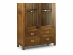 Sale Vitrina Mindy madera maciza 2 puertas 4 cajones Orka 100 cm Vitrina
