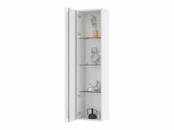 Outlet Vitrina multifunción - 40 x 29 x 170 cm - con puerta de cristal + LEDs - PB + Cristal - Vitrina
