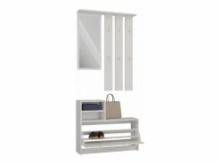 Best VITTORIA - Armario recibidor - Colgador de pared + espejo + zapatero - 180x85x24 - Armario recibidor Armario De Entrada