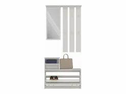Best VITTORIA - Armario recibidor - Colgador de pared + espejo + zapatero - 180x85x24 - Armario recibidor Armario De Entrada