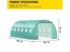Walk-in GH 20x10x7 SucceBuy Marco Galvanizado Cubierta Impermeable