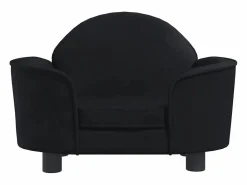 Garden Furniture Ware Shoals Cama para perros de terciopelo negra 66x40x45 cm