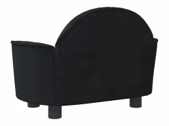 Garden Furniture Ware Shoals Cama para perros de terciopelo negra 66x40x45 cm