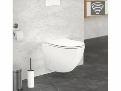 LuxeBath WC Cerámico suspendido 49cm sin reborde corto con sistema softclose
