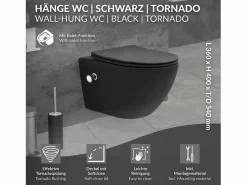 WC cerámico suspendido con función bidé y tornado largo 53,5 cm softclose Inodoro Suspendido
