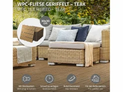 Best WPC Terraza Baldosas 30x30 cm - 33 unid. por 3m² Terraza
