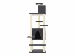 Best Garden Furniture Wundir Rascador para gatos con postes de sisal gris oscuro 154 cm Gris antracita