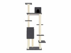 Best Garden Furniture Wundir Rascador para gatos con postes de sisal gris oscuro 154 cm Gris antracita