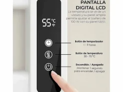 Outlet Yoevu - Toallero eléctrico Wi-Fi 100W , pantalla LCD táctil, contro WIFI y Alexa Toallero Eléctrico