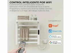 Outlet Yoevu - Toallero eléctrico Wi-Fi 100W , pantalla LCD táctil, contro WIFI y Alexa Toallero Eléctrico