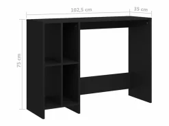 Hot Yvo-Jan Escritorio notebook madera contrachapada 102,5x35x75 cm Mesa De Ordenador