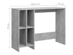 Sale Garden Furniture Yvo-Jan Escritorio notebook contrachapado hormigón 102,5x35x75 cm Gris