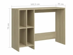Garden Furniture Yvo-Jan Escritorio notebook contrachapado roble Sonoma 102,5x35x75 cm