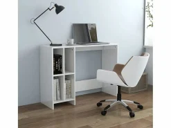 New Garden Furniture Yvo-Jan Escritorio notebook contrachapado brillo 102,5x35x75 cm Blanco