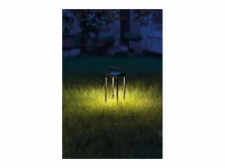 Sale Zafferano - Farol solar para el hogar de 2 LED, 37,3 cm, lámpara de pared y mesa de 2 W con batería y sensor crepuscular - Corten Iluminación Exterior|Energía Solar